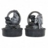 Garden fountain DKD Home Decor Buda Oriental resin (21 x 21 x 25 cm) (2 pcs) - Article for the home at wholesale prices