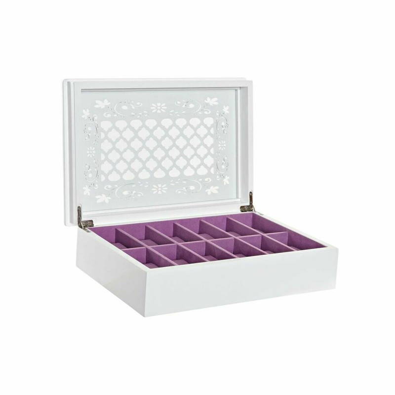 Boîte à bijoux DKD Home Decor Montres Verre Romantique Bois MDF (29 x 20 x 9.5 cm) à prix de gros - Article pour la maison à prix grossiste