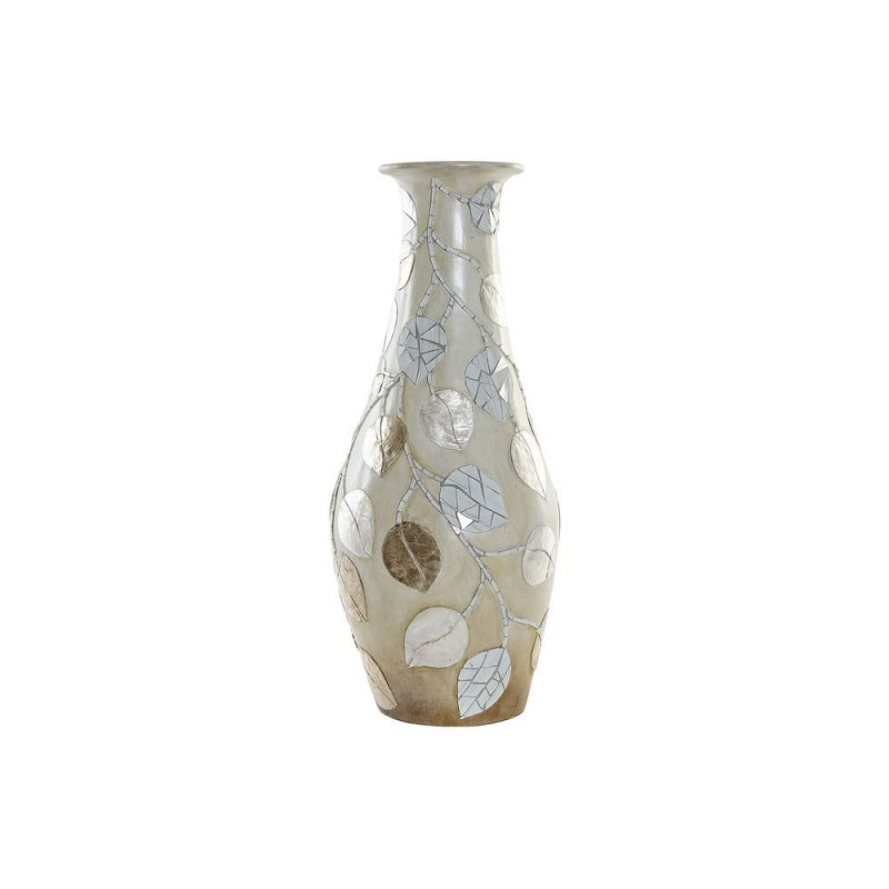 Vase DKD Home Decor Brown Beige Glass Terracotta Bali (25 x 25 x 60 cm) - Article for the home at wholesale prices
