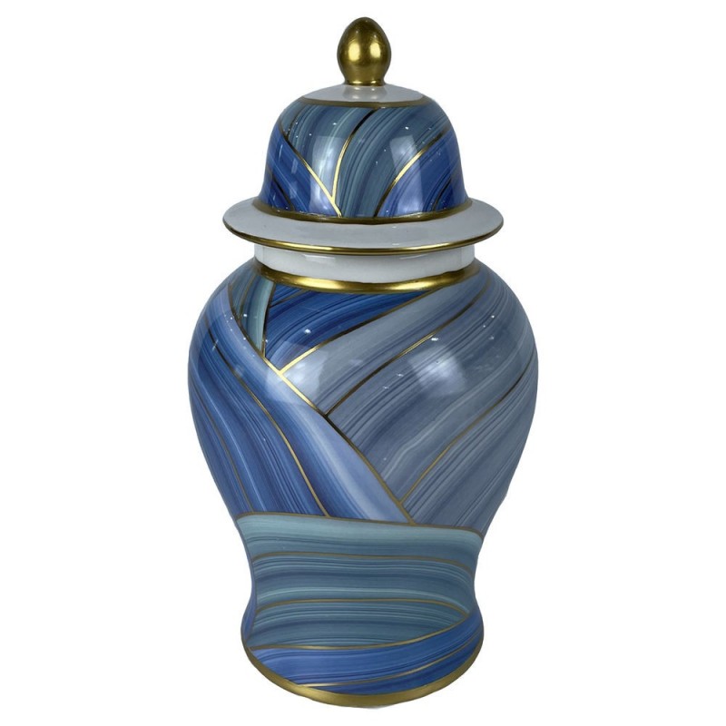 Vase DKD Home Decor Porcelaine Bleu Moderne (17 x 17 x 31 cm) - Article pour la maison à prix de gros