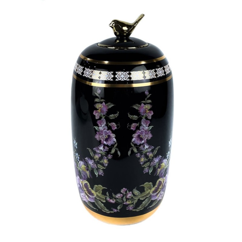 Vase DKD Home Decor Porcelaine Noir Shabby Chic (16 x 16 x 32 cm) - Article for the home at wholesale prices