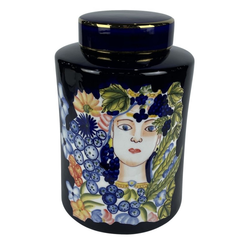 Vase DKD Home Decor Porcelaine Noir Shabby Chic (21 x 21 x 31 cm) - Article pour la maison à prix grossiste
