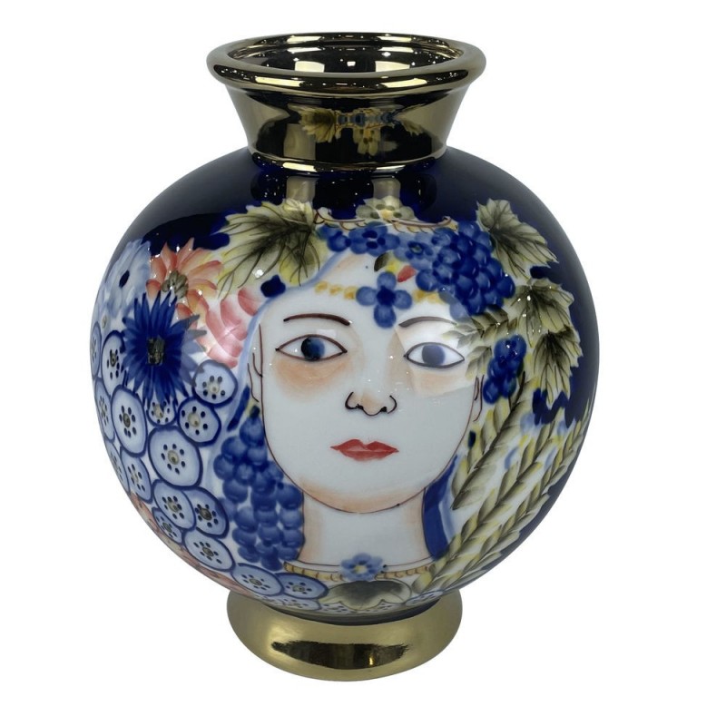 Vase DKD Home Decor Porcelaine Noir Shabby Chic (19 x 19 x 23 cm) - Article pour la maison à prix de gros