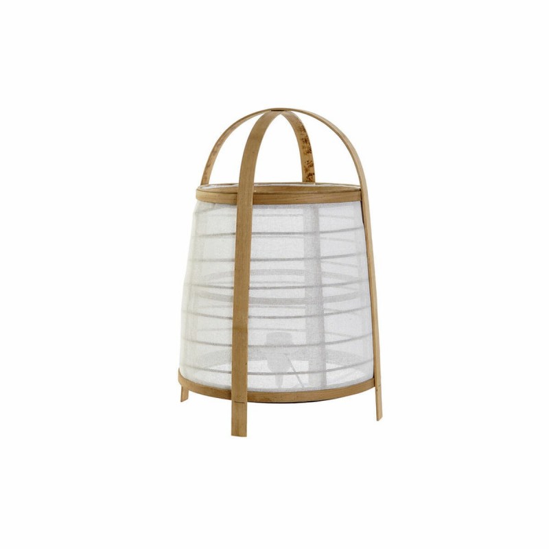 Desk lamp DKD Home Decor Linen White Bamboo 220 V 40 W (32 x 32 x 45.5 cm) - Article for the home at wholesale prices