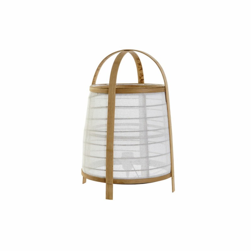 Lampe de bureau DKD Home Decor Lin Blanc Bambou 220 V 40 W (32 x 32 x 45.5 cm) - Article pour la maison à prix grossiste