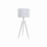 Lampe de bureau DKD Home Decor Blanc Polyester Bois 220 V 50 W (30 x 30 x 72 cm) - Article pour la maison à prix grossiste