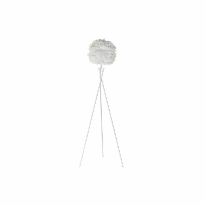 Floor lamp DKD Home Decor Métal Blanc Plume (40 x 40 x 150 cm) - Article for the home at wholesale prices