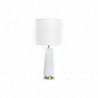 Lampe de bureau DKD Home Decor Blanc Polyester Métal Céramique 220 V Doré 50 W (33 x 33 x 67 cm) - Article pour la maison à prix de gros