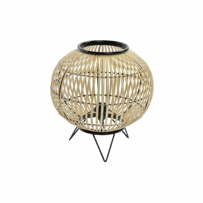 Desk lamp DKD Home Decor Black Metal Brown Bamboo (36 x 36 x 37 cm) - Article for the home at wholesale prices