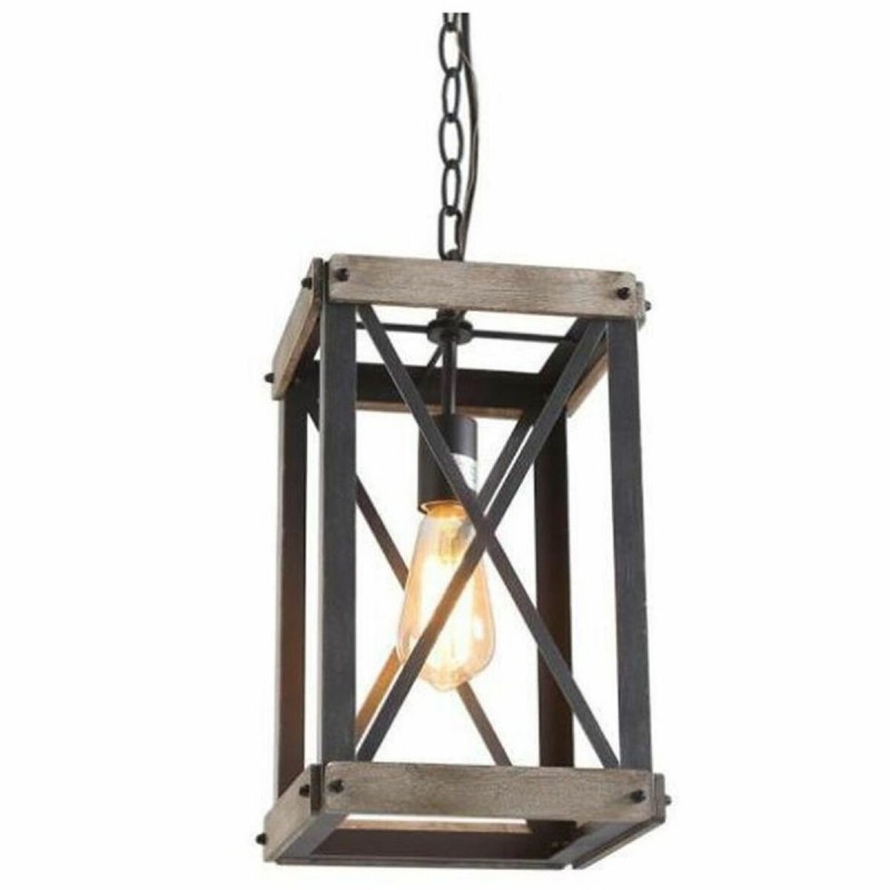 Hanging lamp DKD Home Decor Brown Black Metal Pine (23 x 23 x 41 cm) - Article for the home at wholesale prices