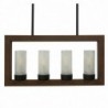 Hanging lamp DKD Home Decor Marron Aluminium Verre (52 x 6 x 26 cm) - Article for the home at wholesale prices