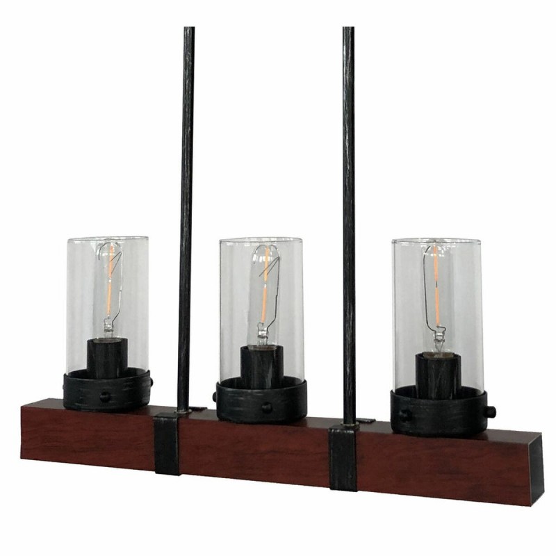 Suspension DKD Home Decor Verre Noir Marron Aluminium (50 x 8 x 21 cm) à prix grossiste - Article pour la maison à prix de gros