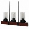 Hanging lamp DKD Home Decor Glass Black Brown Aluminium (50 x 8 x 21 cm) - Article for the home at wholesale prices