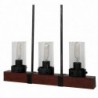 Suspension DKD Home Decor Verre Noir Marron Aluminium (50 x 8 x 21 cm) - Article pour la maison à prix de gros