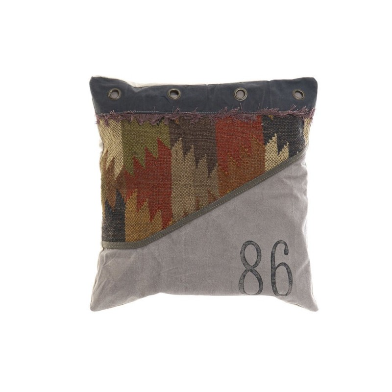 Cushion DKD Home Decor 8424001570898 Gris Polyester Colonial (45 x 5 x 45 cm) - Article for the home at wholesale prices