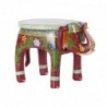 Side table DKD Home Decor Brown Multicolor Acrylic Mango wood Elephant (45 x 34 x 34 cm) - Article for the home at wholesale prices