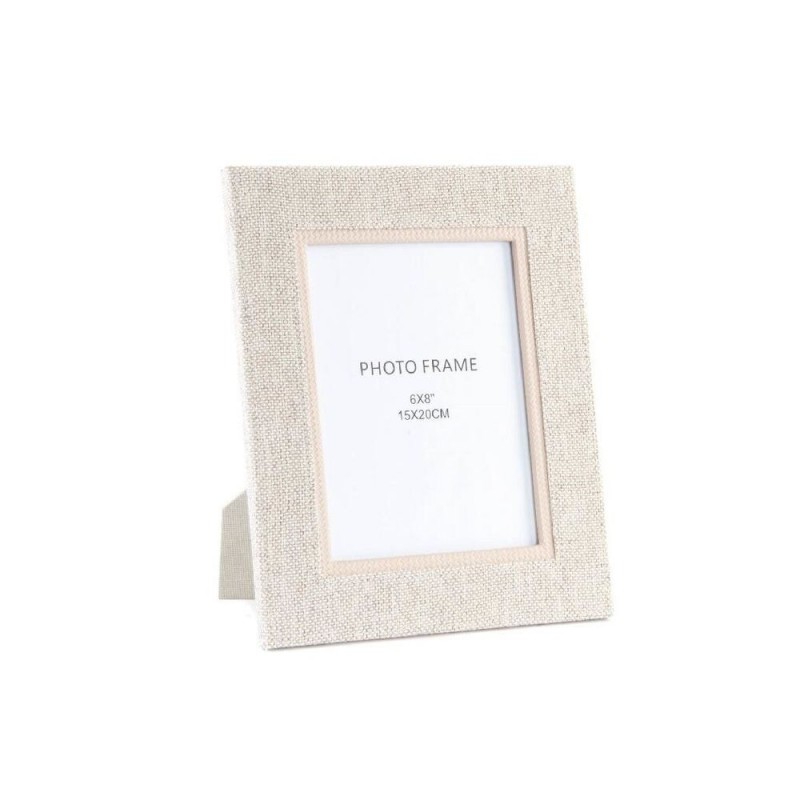 DKD Home Decor Linen Traditional Photo Frame (19 x 2 x 24 cm) - Article for the home at wholesale prices