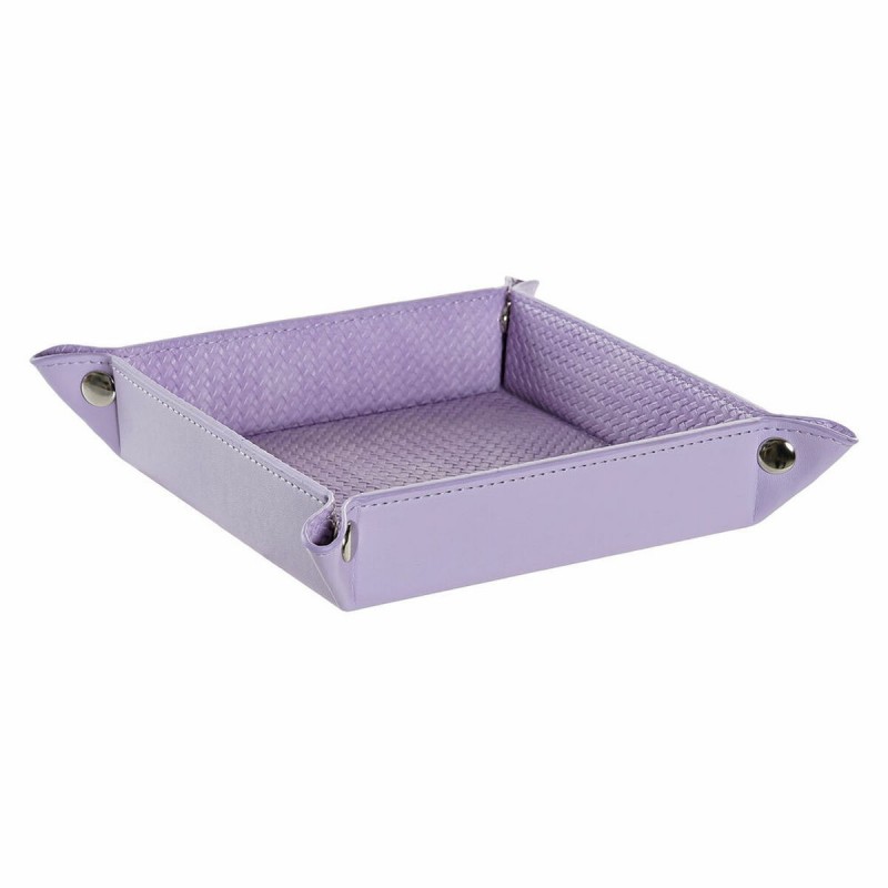 Storage bin DKD Home Decor Lila Polyurethane (20 x 20 x 4 cm) - Article for the home at wholesale prices