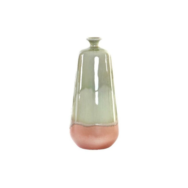 Vase DKD Home Decor Céramique Rose Vert Bicolore Moderne (15 x 15 x 32 cm) - Article pour la maison à prix de gros