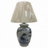 Lampe de bureau DKD Home Decor Bleu Blanc Porcelaine Eléphant (40 x 40 x 60 cm) - Article pour la maison à prix grossiste