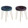 Footrest DKD Home Decor Métal Polyester (2 pcs) (35 x 35 x 43 cm) - Article for the home at wholesale prices