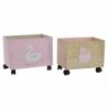 Decorative Box DKD Home Decor Swan Wood (39 x 26 x 32 cm) (2 pcs) - Article for the home at wholesale prices