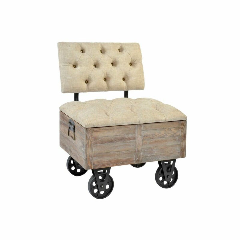 Coffre de Rangement DKD Home Decor Beige (61 x 51 x 77 cm) à prix grossiste - Article pour la maison à prix de gros