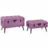 Storage Box DKD Home Decor Lila (81 x 42 x 52 cm) (2 pcs) - Article for the home at wholesale prices