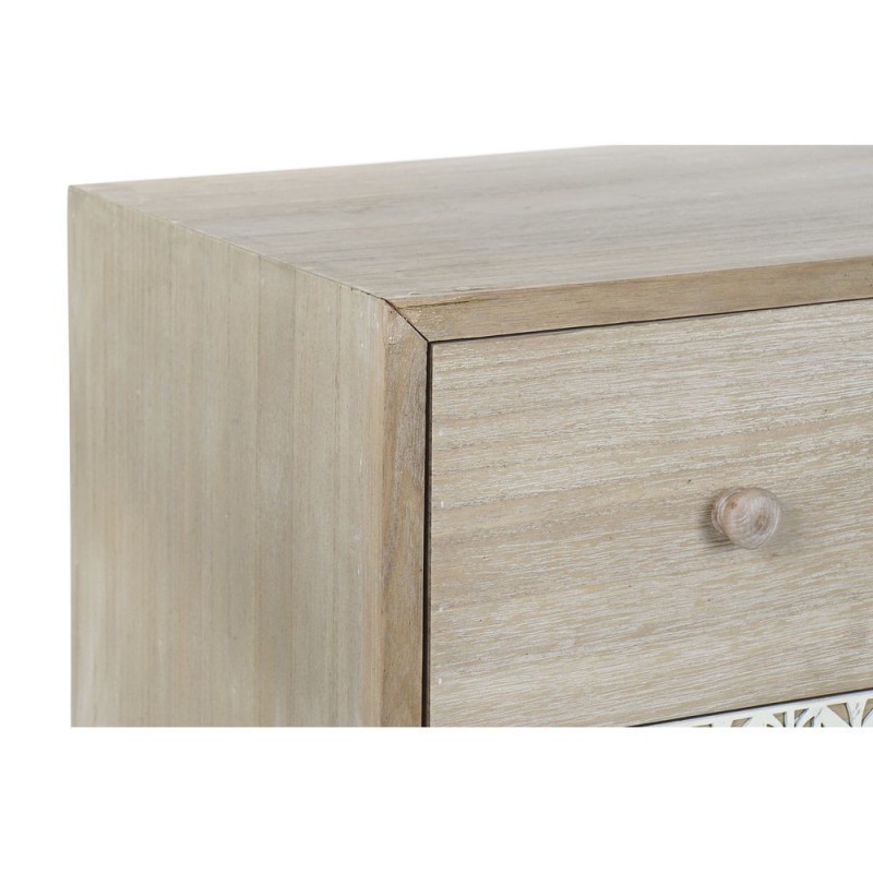 Drawer box DKD Home Decor Natural White Paulownia wood One plant leaf (80 x 42 x 80 cm) - Article for the home at wholesale prices