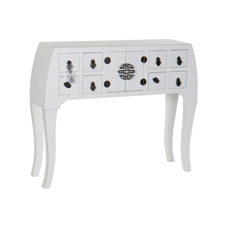 Console DKD Home Decor White Silver Fir Wood MDF (98 x 26 x 80 cm) - Article for the home at wholesale prices