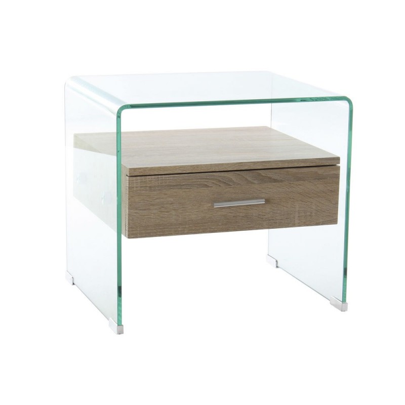 Night Table DKD Home Decor Glass Wood MDF (50 x 40 x 45.5 cm) - Article for the home at wholesale prices