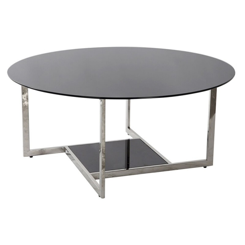Side table DKD Home Decor Glass Steel (100 x 100 x 45 cm) - Article for the home at wholesale prices