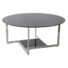 Table d'appoint DKD Home Decor Verre Acier (100 x 100 x 45 cm) - Article pour la maison à prix de gros