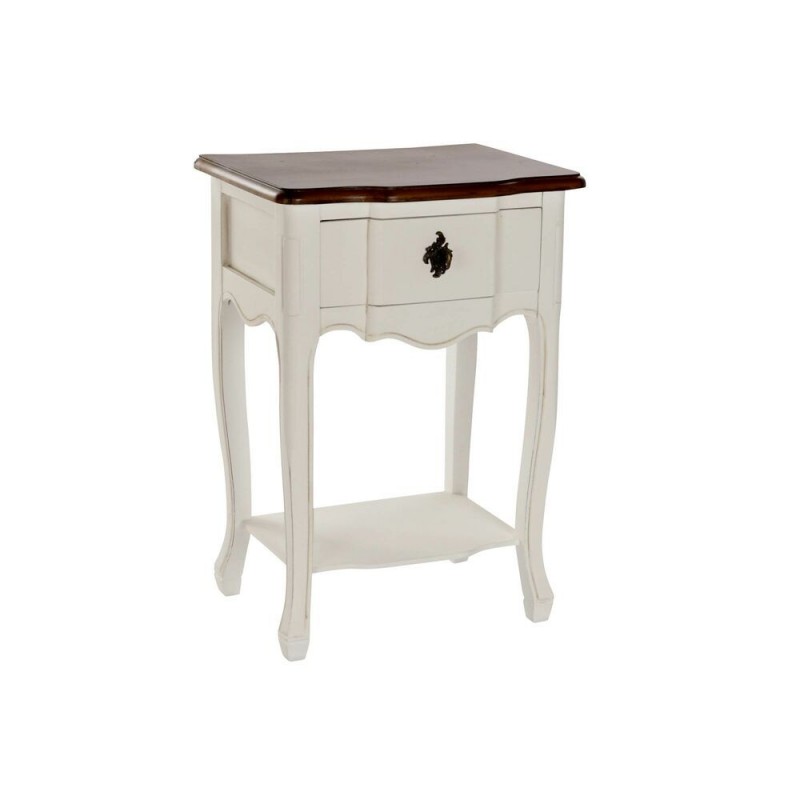Petite Table d'Appoint DKD Home Decor Blanc Marron (47.5 x 36 x 68 cm) - Article pour la maison à prix grossiste