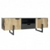 TV stands DKD Home Decor Black Metal Acacia (165 x 40 x 50 cm) - Article for the home at wholesale prices