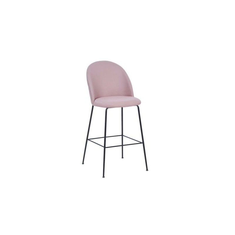 Stool DKD Home Decor Pink Polyester Metal (55 x 50 x 110 cm) - Article for the home at wholesale prices