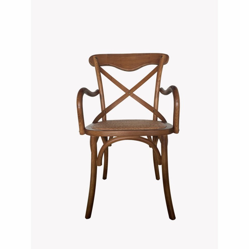 Dining Chair DKD Home Decor Brown Wicker Wood (55 x 57 x 92 cm) - Article for the home at wholesale prices