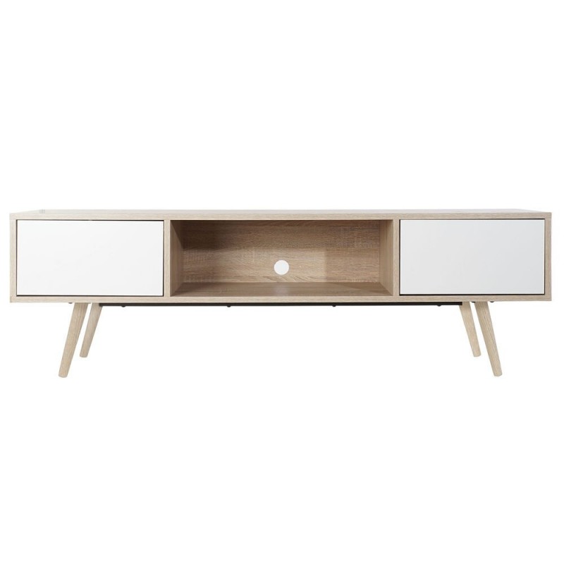 Meubles de télévision DKD Home Decor Blanc Métal Bois MDF (160 x 40 x 50 cm) - Article pour la maison à prix de gros