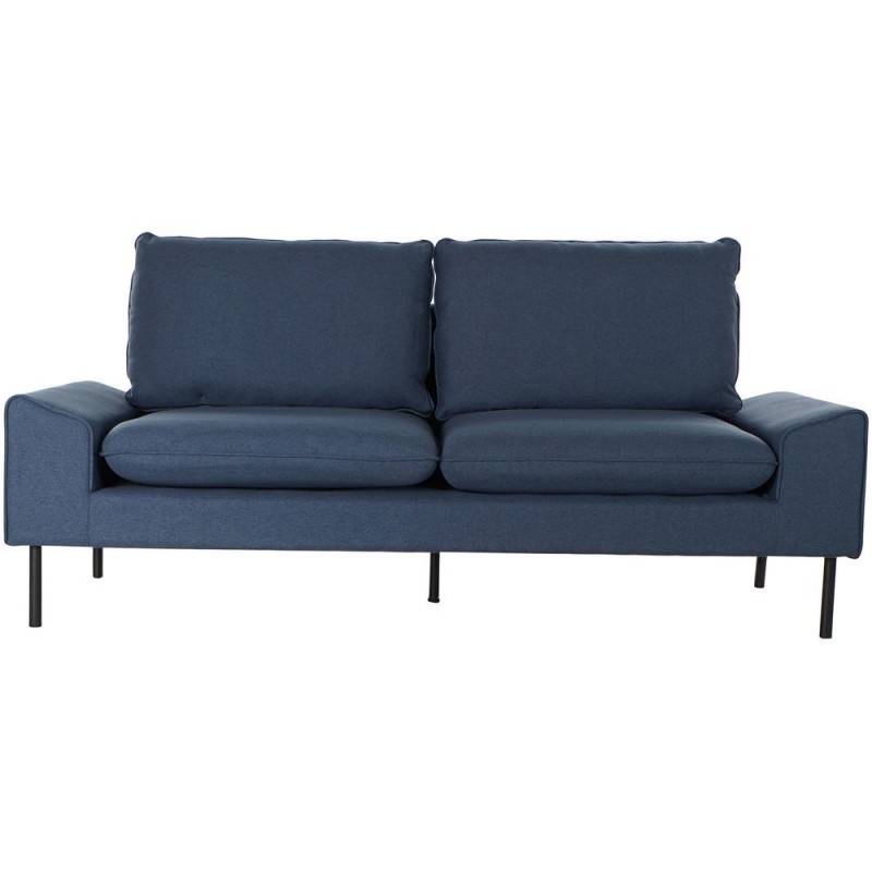 Sofa DKD Home Decor Polyester Metal Navy Blue (197 x 82 x 90 cm) - Article for the home at wholesale prices