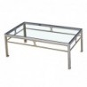 Side table DKD Home Decor Glass Steel Silver (110 x 60 x 40 cm) - Article for the home at wholesale prices