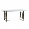 Table de Salle à Manger DKD Home Decor Verre Acier (180 x 90 x 75 cm) - Article pour la maison à prix grossiste