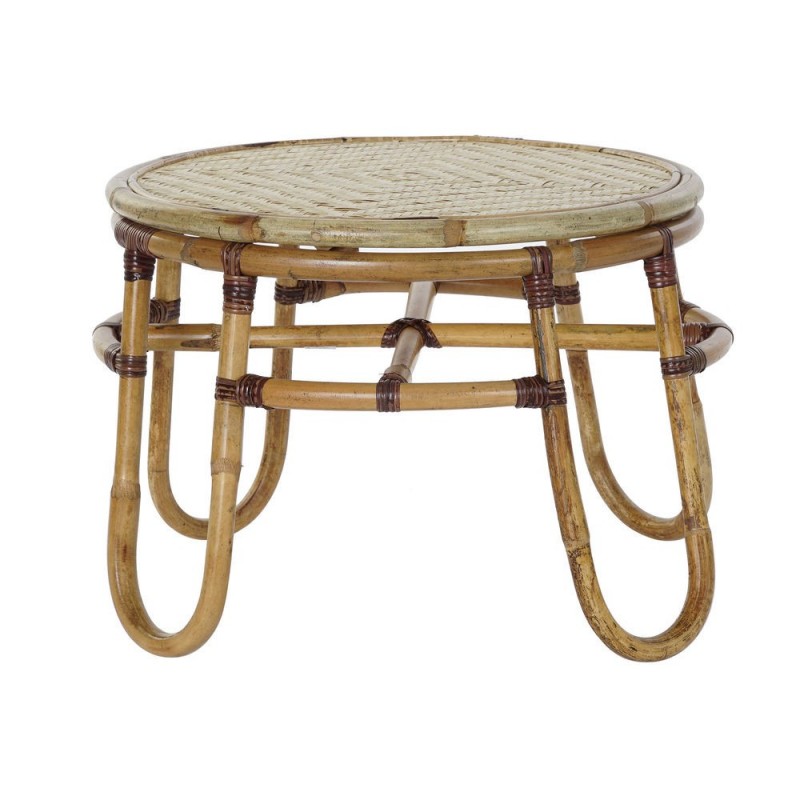 Side table DKD Home Decor Bamboo Rattan (60 x 60 x 42 cm) - Article for the home at wholesale prices
