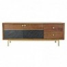 TV furniture DKD Home Decor Brown Black Acacia (130 x 42 x 49 cm) - Article for the home at wholesale prices