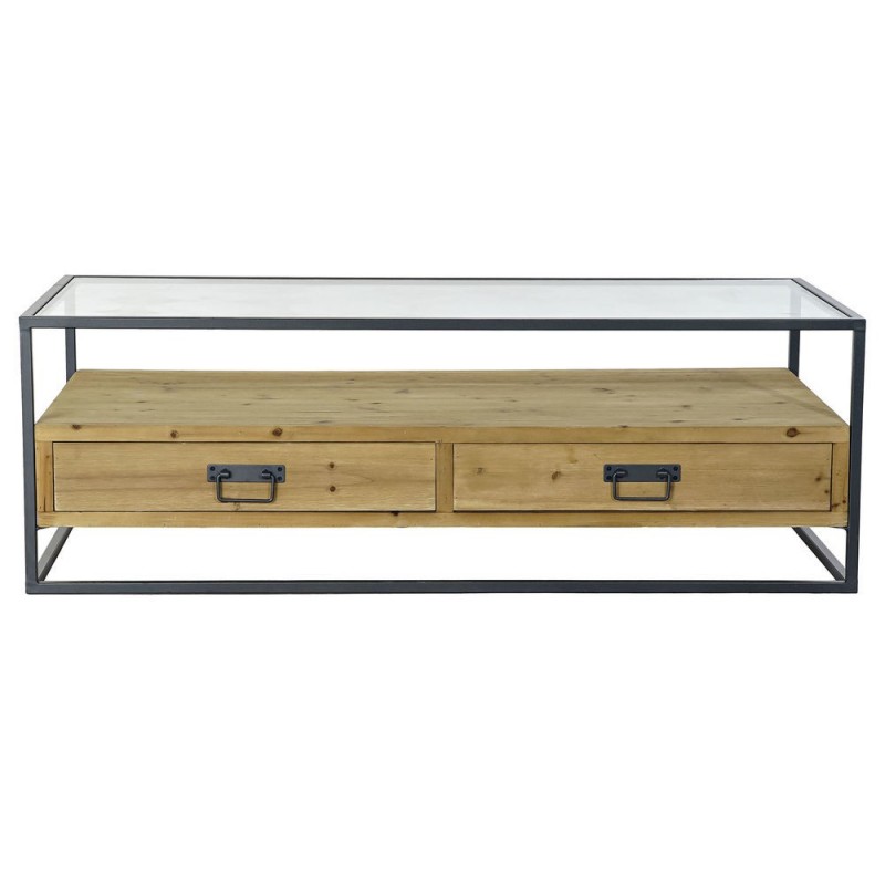 Coffee table DKD Home Decor Métal Verre Sapin (120 x 60 x 40 cm) - Article for the home at wholesale prices