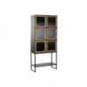 Wardrobe DKD Home Decor Black Wood Metal Glass (80 x 35 x 180 cm) - Article for the home at wholesale prices