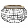 Side table DKD Home Decor Black Gold Aluminum (80 x 80 x 44 cm) - Article for the home at wholesale prices