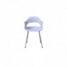 Chaise DKD Home Decor Métal Gris clair Polypropylène (PP) (57 x 54 x 80 cm) - Article pour la maison à prix de gros