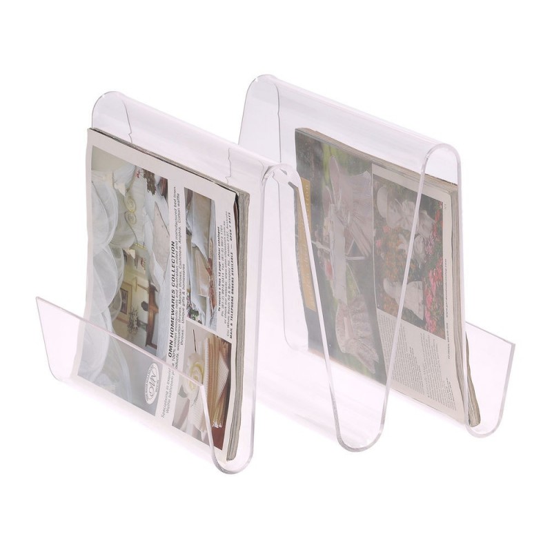 DKD Home Decor Transparent Acrylic magazine rack (30 x 31 x 25 cm) - Article for the home at wholesale prices