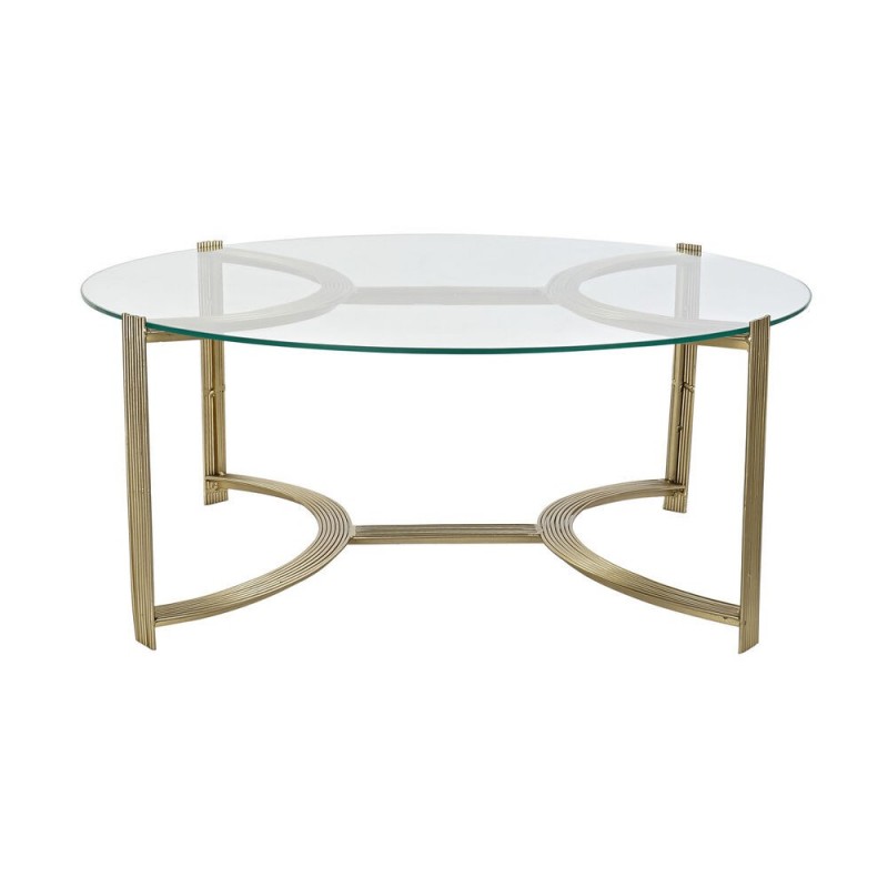 Side table DKD Home Decor Golden Glass Steel (79 x 79 x 33 cm) - Article for the home at wholesale prices