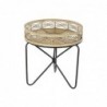 Side table DKD Home Decor Black Brown Rattan Bamboo (50 x 50 x 52 cm) - Article for the home at wholesale prices
